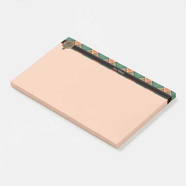 Bloco De Notas Notas do Crest do Clan Pollock (Inclinado)