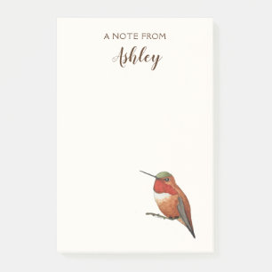 Bloco De Notas Notas do Hummingbird do Allen Personalizado