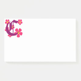 Bloco De Notas Notas do Monograma C Inicial