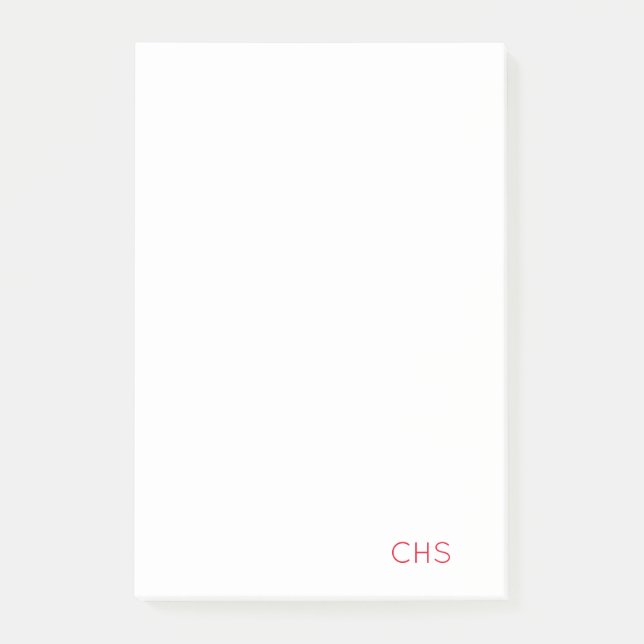 Bloco De Notas Notas do Monograma de Iniciais Escolares de Espíri (Frente)