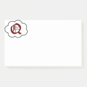 Bloco De Notas Notas do Monograma Q Inicial