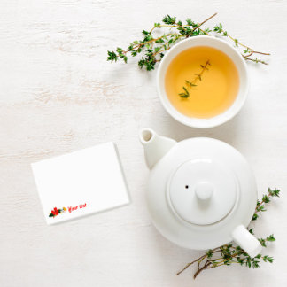 Bloco De Notas Notas do nome de pipoca vermelho floral