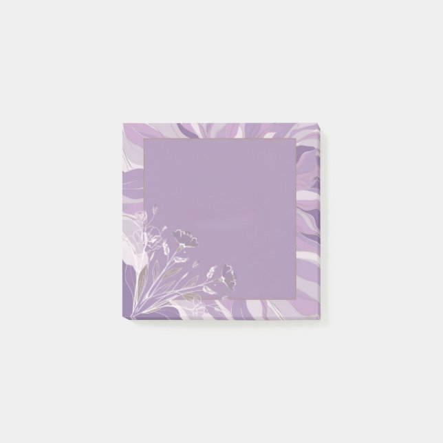 Bloco De Notas Notas do Pastel Floral Sticky (Frente)