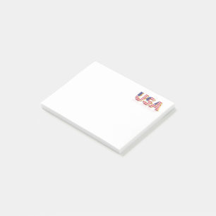 Bloco De Notas Notas do Patriotic USA Flag Post-it®