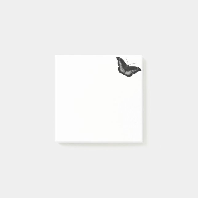 Bloco De Notas Notas do Post-it® da borboleta preta (Frente)