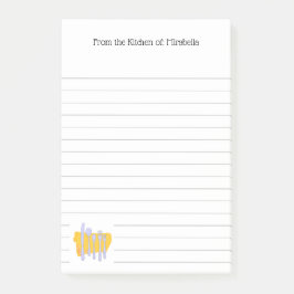 Bloco De Notas Notas do Posto de Dinnerware da Cozinha Personaliz