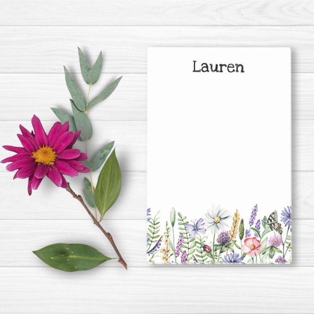 Bloco De Notas Notas do Posto de Flores Selvagens (Criador carregado)