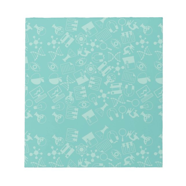 Bloco De Notas Notas do Posto de padrões dos ícones da ciência (Frente)