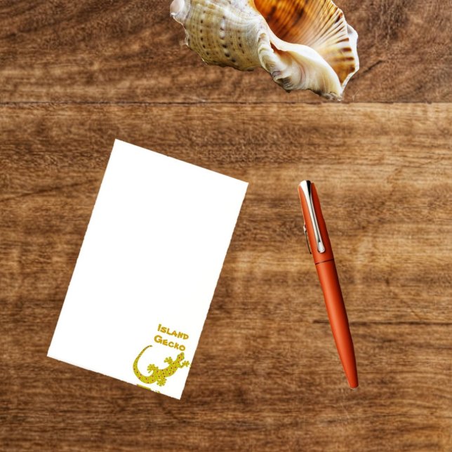 Bloco De Notas Notas do Posto Gecko Island (Island Gecko design, comes in several other styles, of post-it-notes, for your choosing!)