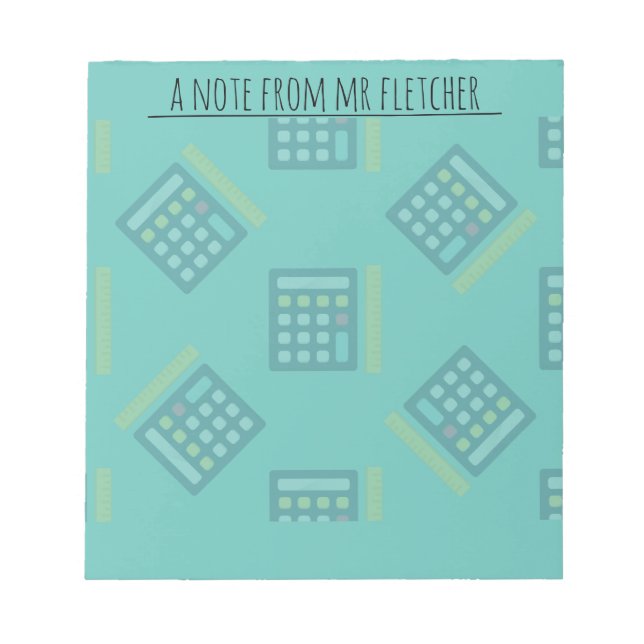 Bloco De Notas Notas do Posto Matemático de Calculadoras Personal (Frente)