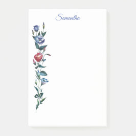 Bloco De Notas Notas do Posto Personalizado Flor