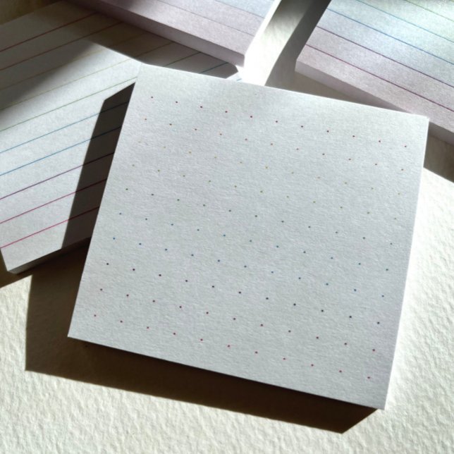 Bloco De Notas Notas do Posto Rainbow Dot Grid (RainbowRule dot grid notes from Joy Design.)