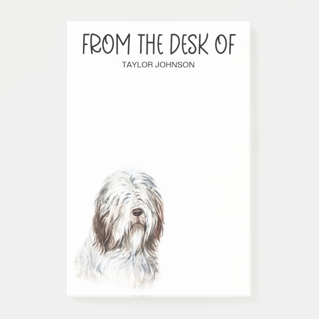 Bloco De Notas Notas do Posto Sheepdog Lover (Frente)