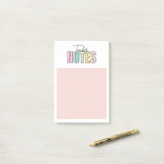 Bloco De Notas Notas do professor Notas pós-it®