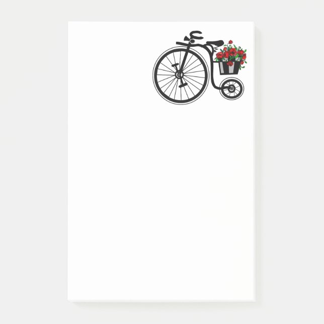 Bloco De Notas Notas do Romantic Bike Post-it® (Frente)