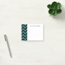 Bloco De Notas Notas do Teal Glitter Chevron