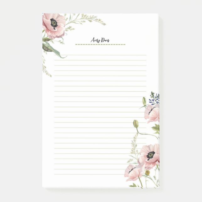 Bloco De Notas Notas Elegantes Modernas Minimalistas (Frente)