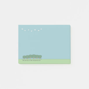 Bloco De Notas Notas engraçadas de desenhos animados e nuvens 4