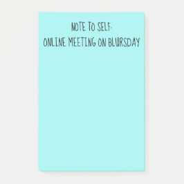 Bloco De Notas Notas engraçadas de quarentena "Nota para si própr