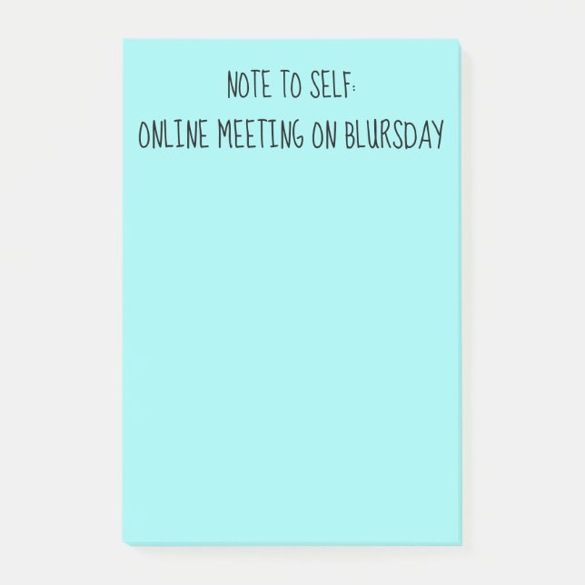 Bloco De Notas Notas engraçadas de quarentena "Nota para si própr (Frente)