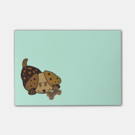 Bloco De Notas Notas felizes do Cargo-it® do filhote de cachorro