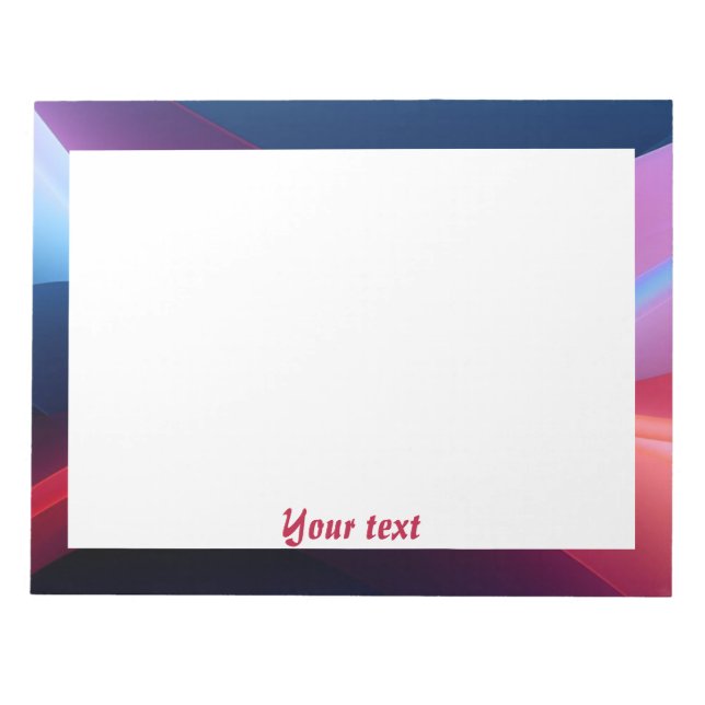 Bloco De Notas Notas iniciais do abstrato púrpura azul escuro (Frente)