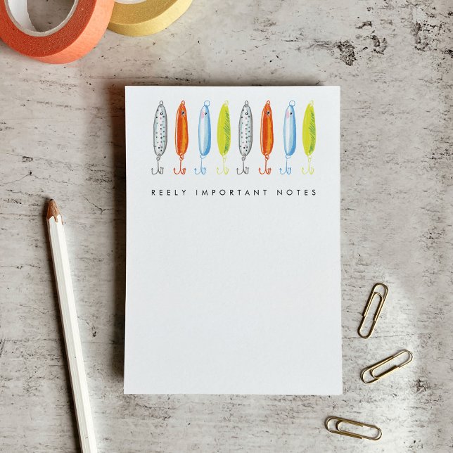 Bloco De Notas Notas Muito Importantes Relativas À Posta De Iscos (Reely Important Notes Fishing Bait Post-it Notes)