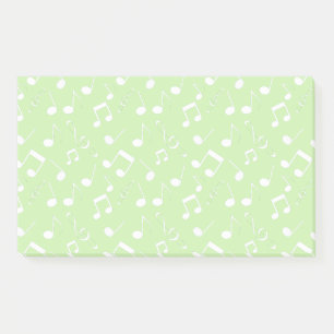 Bloco De Notas Notas Musicais Brancas - Notas de Posto-De-Design