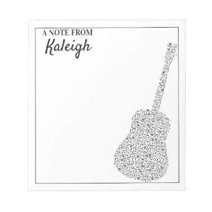 Bloco De Notas Notas Musicais de Violão