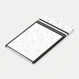 Bloco De Notas Notas Musicais Postam Notas