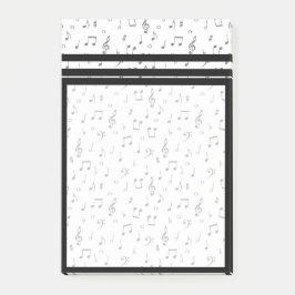 Bloco De Notas Notas Musicais Postam Notas