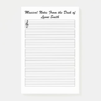 Bloco De Notas Notas Musicais Vinculadas