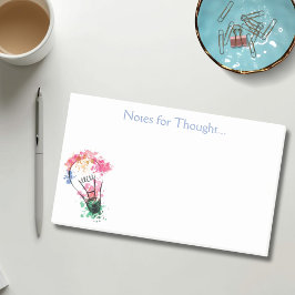 Bloco De Notas Notas para a lâmpada de cor d'água pensada