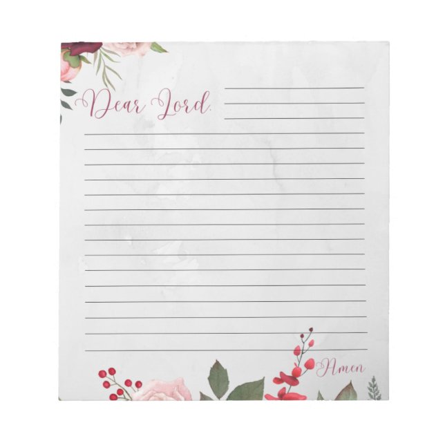 Bloco De Notas Notas para Deus Notepad (Frente)