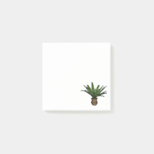 Bloco De Notas Notas pegajosas com planta verde potente
