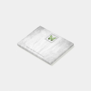 Bloco De Notas Notas personalizadas da borboleta verde