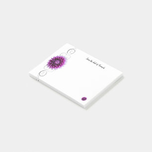Bloco De Notas Notas Personalizadas da Dahlia Roxa