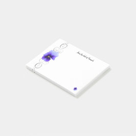 Bloco De Notas Notas personalizadas da Pansy Roxa