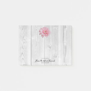 Bloco De Notas Notas Personalizadas da Rustic Gerber Daisy