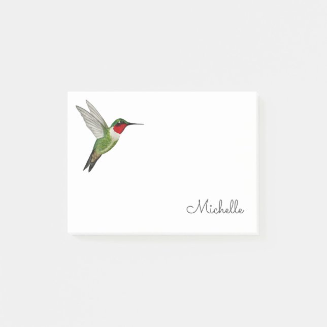Bloco De Notas Notas Personalizadas de Beija-flor (Frente)