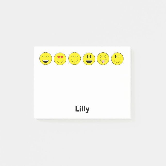Bloco De Notas Notas personalizadas de Emojis (Frente)