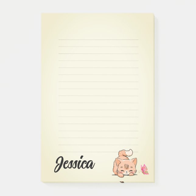 Bloco De Notas Notas personalizadas de gatos-do-gato (Frente)