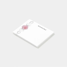 Bloco De Notas Notas personalizadas de Gerber Daisy rosa