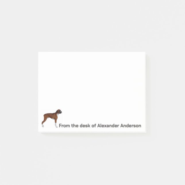 Bloco De Notas Notas Personalizadas do Boxer (Frente)