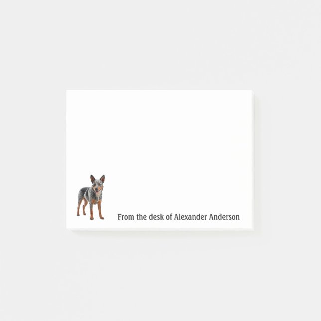 Bloco De Notas Notas Personalizadas do Cão de Gado Australiano (Frente)