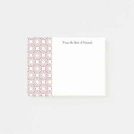 Bloco De Notas Notas Personalizadas do Padrão do Círculo da Vinta