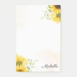 Bloco De Notas Notas personalizadas do Posto de girassol