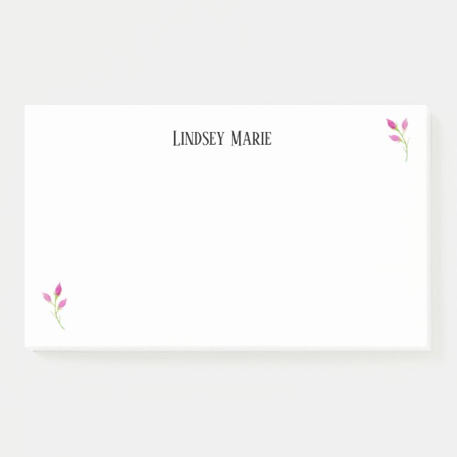 Bloco De Notas Notas PERSONALIZADAS do Posto de ROSA (Frente)