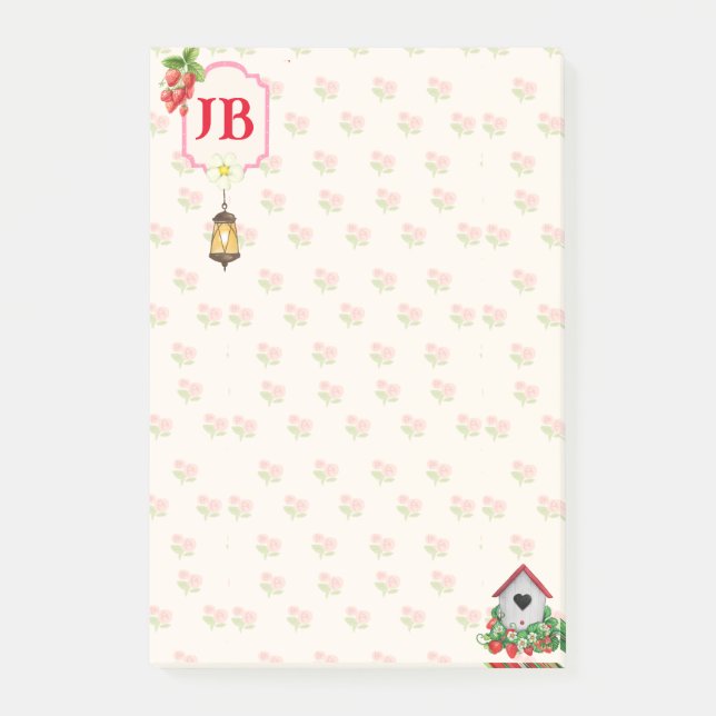 Bloco De Notas Notas personalizadas do Strawberry Post-it® (Frente)