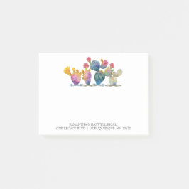 Bloco De Notas Notas Personalizadas do Watercolor Cactus Sticky